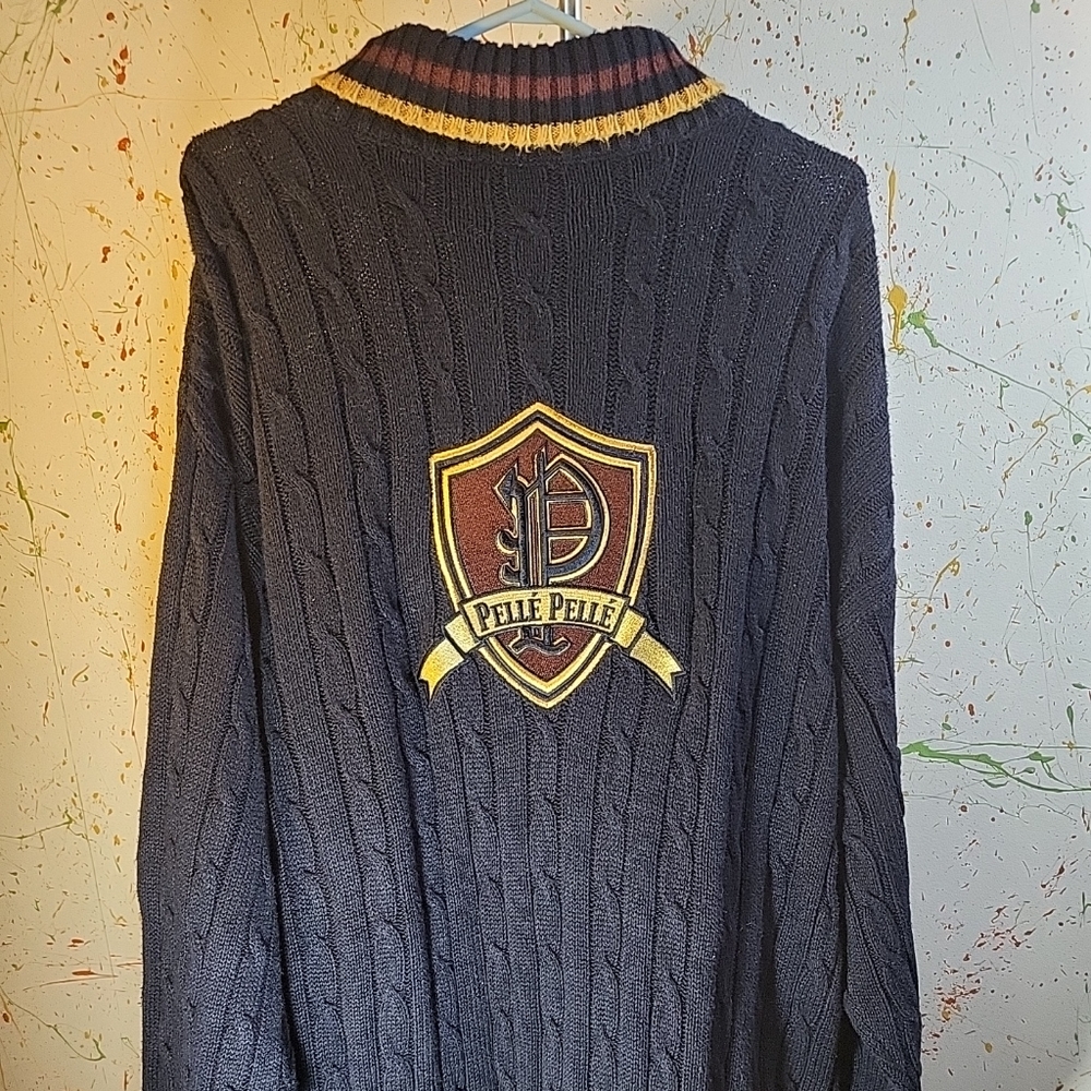 Marc Buchanan Pelle Pelle Turtleneck Sweater Mens Size XL Blue